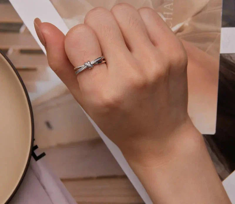 Anne Knot Two-Row Ring