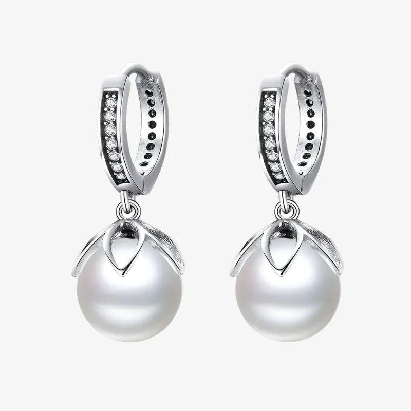 Pearl Sparkle Drop Earrings