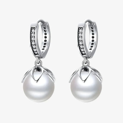 Pearl Sparkle Drop Earrings