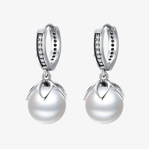Pearl Sparkle Drop Earrings