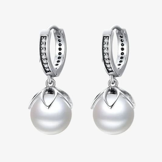 Pearl Sparkle Drop Earrings
