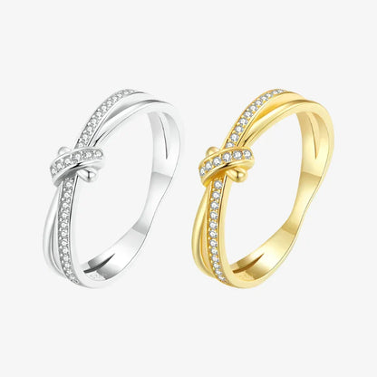 Anne Knot Two-Row Ring